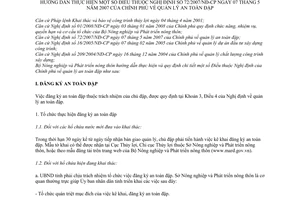 Thông tư 33/2008/TT-BNN quản lý an toàn đập hướng dẫn Nghị định 72/2007/NĐ-CP