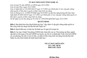 Quyết định 16/2008/QĐ-UBND cấp giấy chứng nhận quyền sở hữu công trình