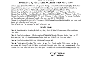 Quyết định  456/QĐ-BNN-NTTS quy định về điều kiện sản xuất giống, nuôi tôm chân trắng