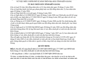 Quyết định 04/2008/QĐ-UBND sửa đổi Quyết định 23/2007/Q biểu mức thu phí vệ sinh