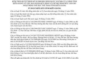 Quyết định 06/2008/QĐ-UBND điều chỉnh chi thể dục thể thao Kiên Giang 28/2006/QĐ-UBND