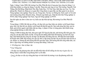 Thông báo 975/TB-BNN-VP kết luận Bộ trưởng Cao Đức Phát họp giao ban công tác tháng 1 triển khai nhiệm vụ công tác tháng 2