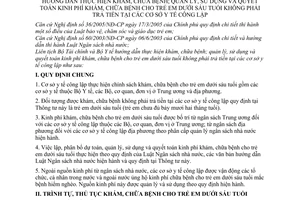 Thông tư liên tịch 15/2008/TTLT-BTC-BYT  hướng dẫn thực hiện khám, chữa bệnh; quản lý, sử dụng và quyết toán kinh phí khám
