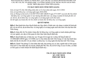 Quyết định 06/2008/QĐ-UBND quy định định mức xây dựng và phân bổ kinh phí đối với các đề tài, dự án KHCN có sử dụng NSNN tỉnh Kiên Giang