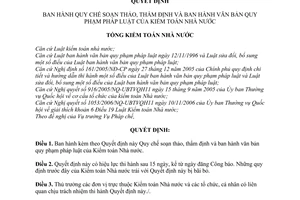 Quyết định 02/2008/QĐ-KTNN  quy chế soạn thảo, thẩm định và ban hành văn bản quy phạm pháp luật của Kiểm toán Nhà nước