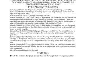 Quyết định 04/2008/QĐ-UBND quy định mức thu, chế độ thu, nộp, quản lý và sử dụng học phí ở cơ sở GDĐT công lập thuộc hệ thống GD quốc dân An Giang