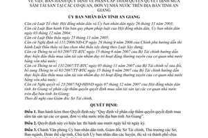 Quyết định 02/2008/QĐ-UBND quy định phân cấp thẩm quyền quyết định mua sắm tài sản tại các cơ quan, đơn vị nhà nước trên địa bàn An Giang