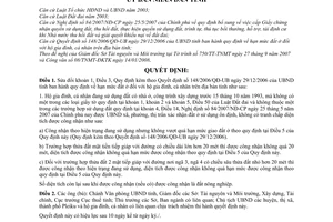 Quyết định 12/2008/QĐ-UBND sửa đổi Quyết định 148/2006/QĐ-UBND