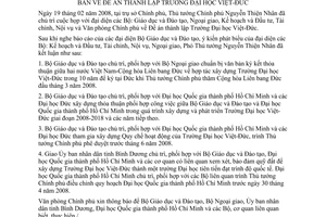 Thông báo 41/TB-VPCP ý kiến kết luận Phó Thủ tướng Nguyễn Thiện Nhân họp bàn đề án thành lập trường đại học Việt Đức
