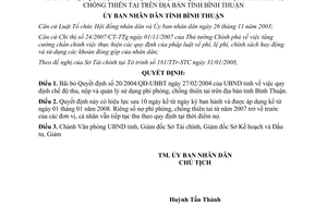 Quyết định 24/2008/QĐ-UBND bãi bỏ Quyết định 20/2004/QĐ-UBBT Bình Thuận