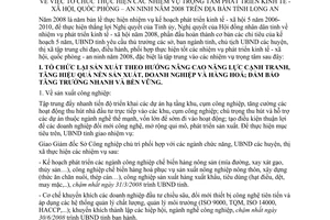Chỉ thị 03/2008/CT-UBND tổ chức thực hiện nhiệm vụ trọng tâm phát triển kinh tế xã hội quốc phòng an ninh năm 2008 Long  An
