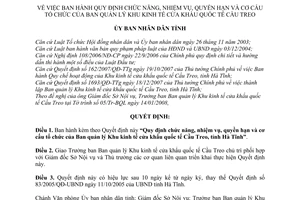 Quyết định 08/2008/QĐ-UBND chức năng, nhiệm vụ, quyền hạn cơ cấu tổ chức