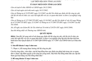 Quyết định 07/2008/QĐ-UBND sửa đổi chế độ công tác phí chi tiêu tổ chức cuộc hội nghị Lai Châu