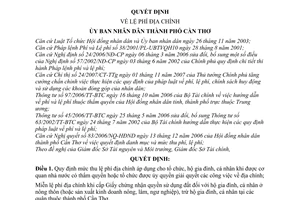 Quyết định  16/2008/QĐ-UBND  lệ phí địa chính