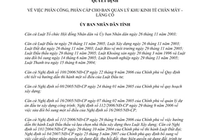 Quyết định 515/2008/QĐ-UBND phân công phân cấp Ban quản lý khu kinh tế Chân Mây Lăng Cô Thừa Thiên Huế