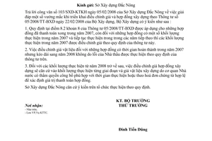 Công văn 487/BXD-KTTC hướng dẫn điều chỉnh giá và hợp đồng xây dựng theo TT 05/2008/TT-BXD