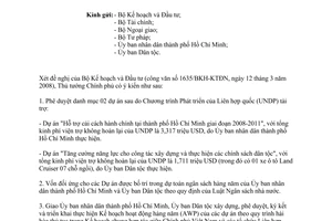 Công văn  412/TTg-QHQT Phê duyệt danh mục 02 Dự án do UNDP tài trợ