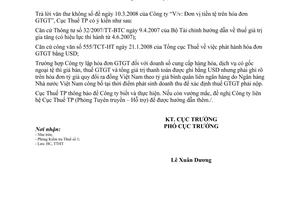 Công văn  2888/CT-TTHT Trả lời thắc mắc  thuế