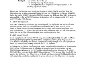 Công văn  2472/BGDĐT-GDCN  hướng dẫn tuyển sinh trung cấp chuyên nghiệp 2008
