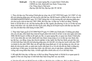 Công văn  2103/BKH-KHGDTN&MT báo cáo thực hiện đổi mới giao chỉ tiêu tuyền sinh đào tạo