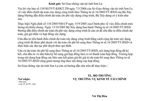 Công văn  38/BXD-KTTC  điều chỉnh dự toán xây dựng công trình theo TT 16/2005/TT-BXD