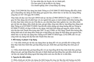 Công văn 601/SXD-KTKH hướng dẫn thực hiện Thông tư 05/2008/TT-BXD