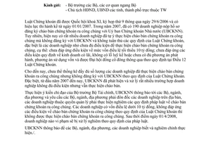 Công văn  500/UBCK-TTr thực hiện quy định pháp luật  chào bán chứng khoán ra công chúng