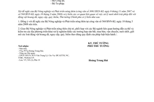 Công văn 478/TTg-NN xử lý nuôi nhốt trái phép đối với động vật hoang dã nguy cấp, quý, hiếm