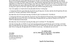 Công văn 1997/NHNN-KTTC hạch toán khoản tiền bổ sung để đảm bảo giá trị vốn