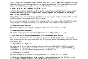 Công văn 124/UBND-CN thực hiện Thông tư 03/2008/TT-BXD hướng dẫn điều chỉnh