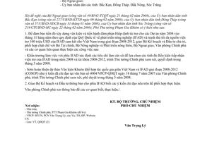 Công văn  1442/VPCP-QHQT tiếp nhận nguồn tài trợ của Quỹ Quốc tế về phát triển nông nghiệp giai đoạn 2008-2012