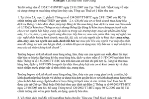 Công văn  1023/TCT-CS chứng từ mua hàng nông lâm thủy sản