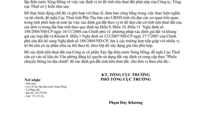 Công văn  1040/TCT-CS  giá tính tiền thuê đất