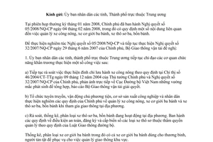 Công văn  1434/BGTVT-VT triển khai thực hiện NQ 05/2008/NQ-CP  quản lý xe cơ giới ba bánh, xe thô sơ ba, bốn bánh