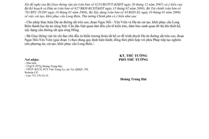 Công văn  368/TTg-CN  cải tạo, khôi phục cầu Long Biên