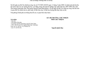 Công văn  1701/VPCP-KTTH  dự thi, dự tuyển sinh 2007-2008