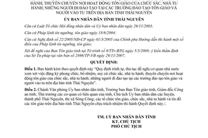 Quyết định 10/2008/QĐ-UBND phong chức bổ nhiệm suy cử chức sắc nhà tu hành Thái Nguyên