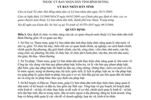 Quyết định 10/2008/QĐ-UBND chức năng cơ quan chuyên môn thuộc Uỷ ban nhân dân tỉnh Bình Dương