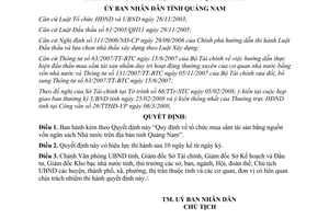 Quyết định 07/2008/QĐ-UBND mua sắm tài sản bằng nguồn vốn ngân sách Quảng Nam