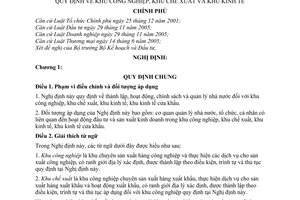 Nghị định 29/2008/NĐ-CP khu công nghiệp, khu chế xuất  khu kinh tế