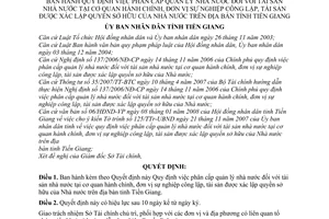 Quyết định 09/2008/QĐ-UBND Quy định phân cấp QLNN đối với tài sản NN tại CQHC, đơn vị sự nghiệp công lập, tài sản xác lập quyền sở hữu NN, Tiền Giang