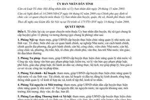 Quyết định 16/2008/QĐ-UBND tổ chức lại cơ quan chuyên môn thuộc Ủy ban nhân dân