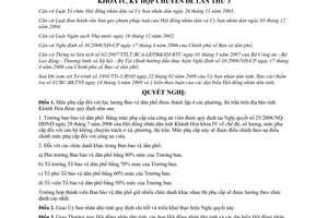 Nghị quyết 03/2008/NQ-HĐND mức chi phụ cấp lực lượng Bảo vệ dân phố Khánh Hòa