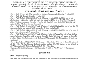 Quyết định 12/2008/QĐ-UBND quy định trình tự, thủ tục kiểm kê bắt buộc hiện trạng khuôn viên nhà, đất và tài sản gắn liền trên đất Bà Rịa - Vũng Tàu