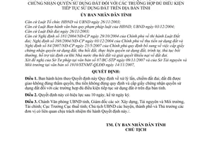 Quyết định 15/2008/QĐ-UBND xử lý lấn,chiếm đất đai đất giao không đúng thẩm quyền, thu tiền không đúng quy định cấp giấy chứng nhận quyền sử đất