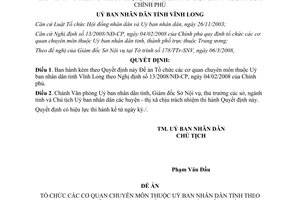 Quyết định 422/QĐ-UBND 2008 Tổ chức cơ quan chuyên môn thuộc Ủy ban nhân dân Vĩnh Long 13/2008/NĐ-CP