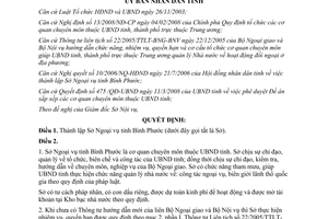 Quyết định 546/QĐ-UBND năm 2008 thành lập Sở Ngoại vụ tỉnh Bình Phước