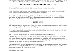 Quyết định 703/QĐ-UBND năm 2008 sáp nhập Ban Tôn giáo Ban Thi đua - Khen thưởng chuyển chức năng văn thư lưu trữ từ Văn phòng Ủy ban nhân dân tỉnh vào Sở Nội vụ