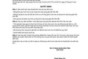 Quyết định 540/2008/QĐ-UBND đơn giá nhà công trình xây dựng gắn liền trên đất trên địa bàn tỉnh Phú Yên