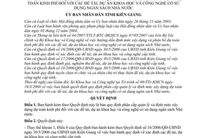 Quyết định 15/2008/QĐ-UBND  quy định phân cấp quản lý và định mức xây dựng dự toán kinh phí đối với các đề tài, dự án KHCN sử dụng NSNN